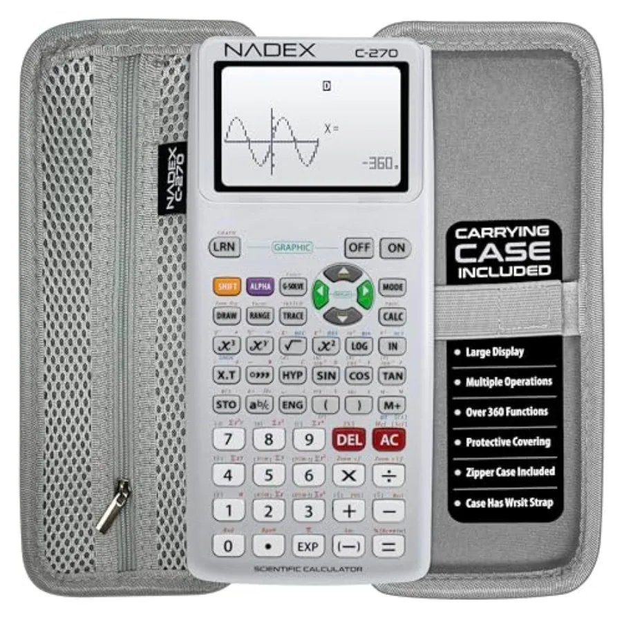 

Scientific Calculator with Graphing Includes Carrying Case for College and High School Students Calculus Algebra Geometry Trigo
