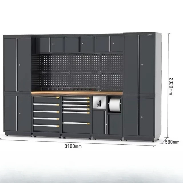 Kinbox 23 Pcs Heavy Duty Tool Box Garage Storage Cabinet,Metal Work Benches for Industrial Workspace