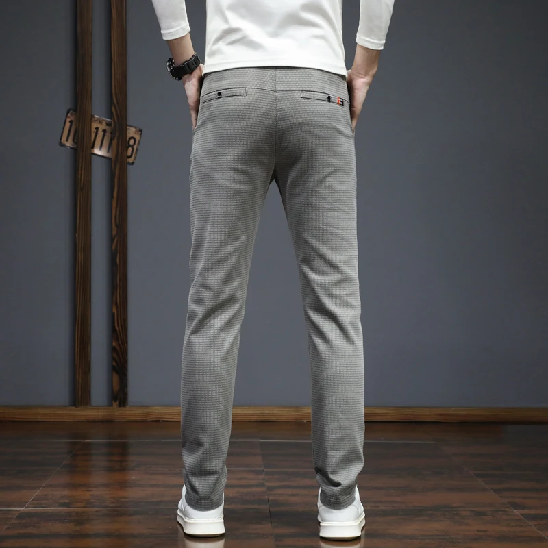 Pantalones informales adelgazantes para hombre, pantalón holgado de pierna recta, versión coreana, primavera y otoño, novedad de 2023