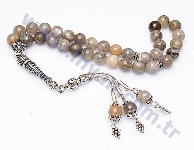 IQRAH Labradorite Stone Rosary (925 carat Silver)