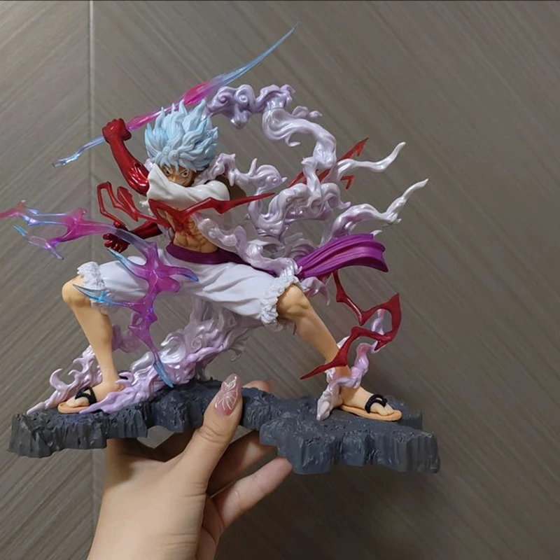 

28 см цельный комплект Luffy Thunder Power God Teamed Up Garage Kit для детей, пары, праздничные подарки на день рождения, украшение для спальни и офиса