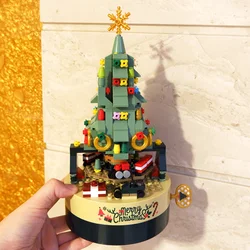 Building Kits for Kids & Families Merry Christmas Building Bricks present Music Box Creative Christmas Tree Gifts For Children