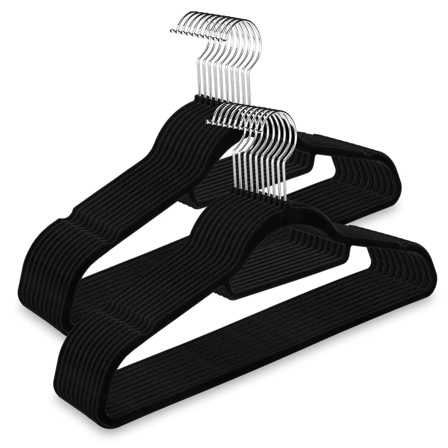 

10PCS/LOT flocking non-slip hanger clothing store finishing without trace storage household clothes hanging magic clothes hanger