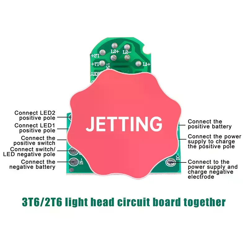 HZ-8813 T6/U2/L2 Glare Light Control Circuit Board Flashlight Driver Board 3 Function 5 Function Gear Electric Plate