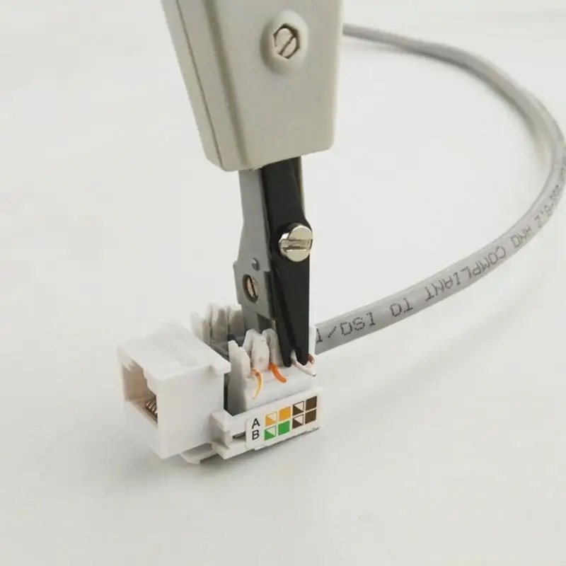 A2BE Down Tool 110 Wire Cutter Telecoms Crimping Plier Rj45 Keystone Networking Cable Telephone Module Patches Panel