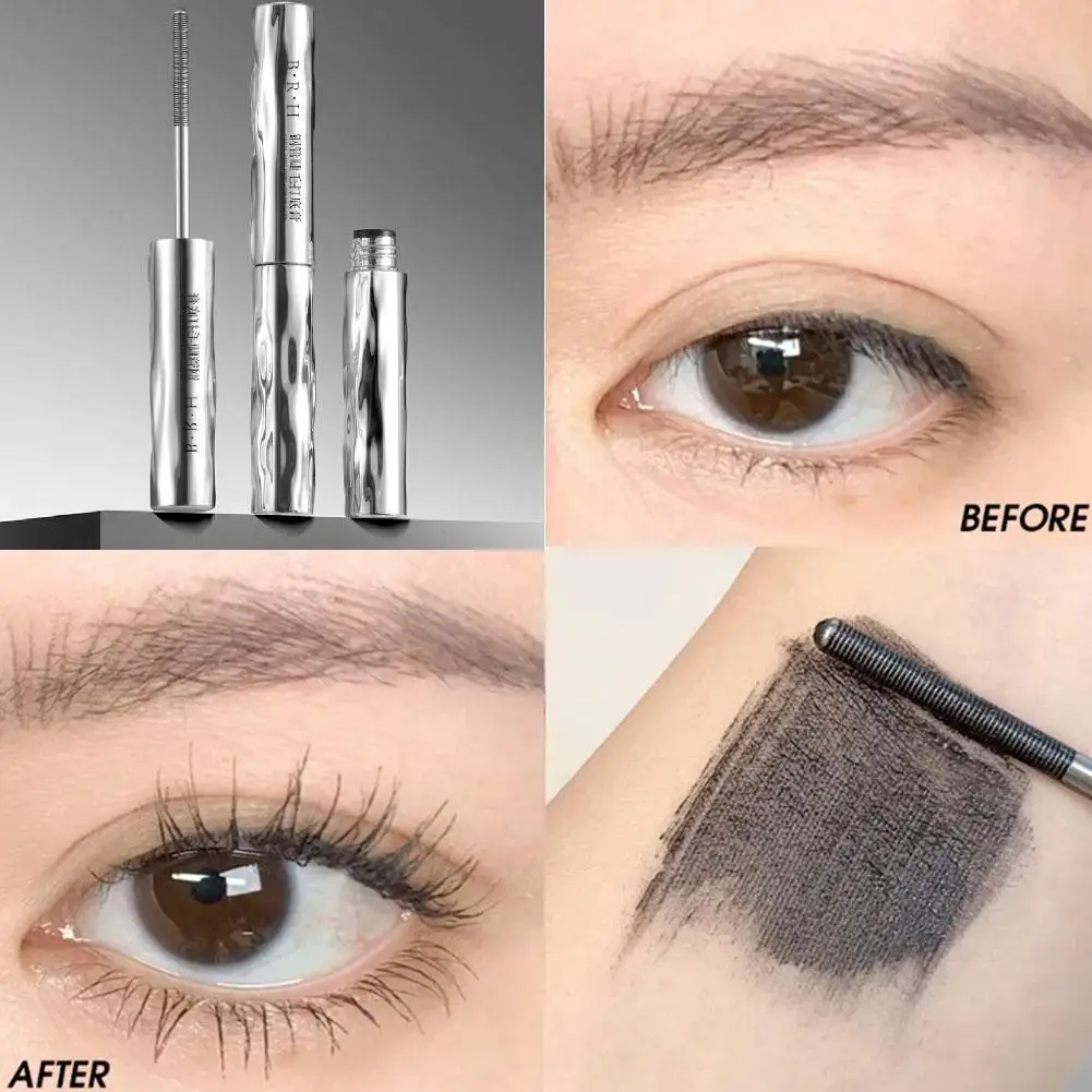 Eyelash Primer Mini Steel Tube Mascara Natural Black Silk Eyelash Smudging Fiber Primer Non 3D Long-lasting Long-lasting Ey U5L2