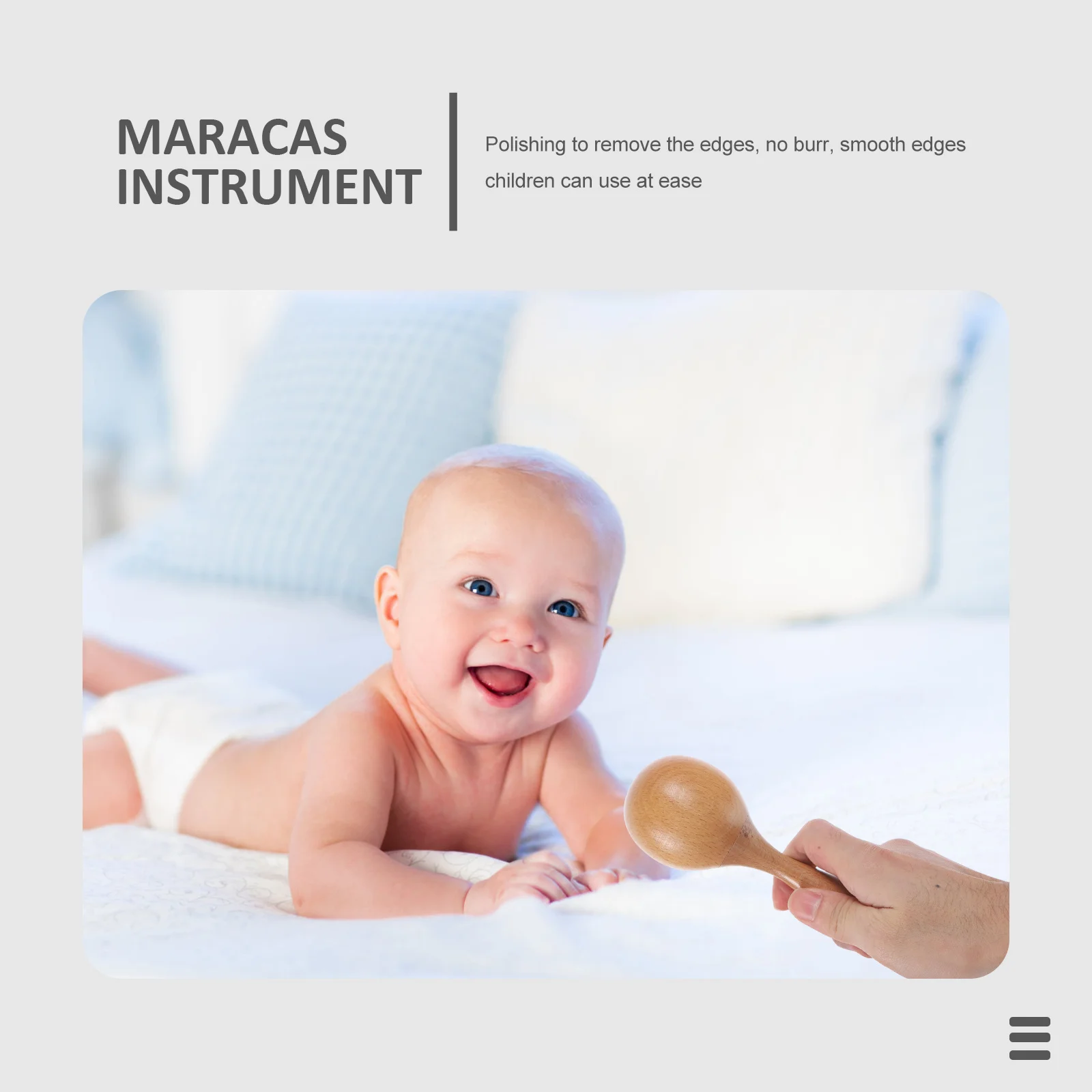 

4Pcs Wooden Maracas Creative Music Shakers for Kids Early Educational Musical Instruments Noise Maker Party Fun