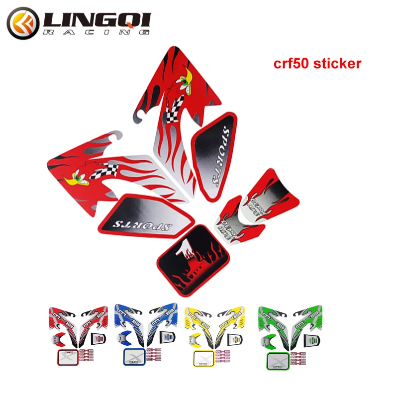 Voor Crf50 Body Kit Motorfiets Sticker Decal Graphics Kuip Universele Dirt Pit Bike Motorcross