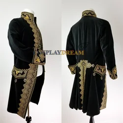 18th Century Men's Rococo Costume Baroque Frock Coat Marie Antoinette Jacket Luxurious court jacket vintage theater costume