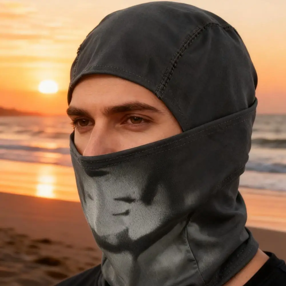 Breathable Color-changing Hood Heat-sensitive Hooded Hat with Color-changing Fabric Elastic Fit Outdoor Headwear