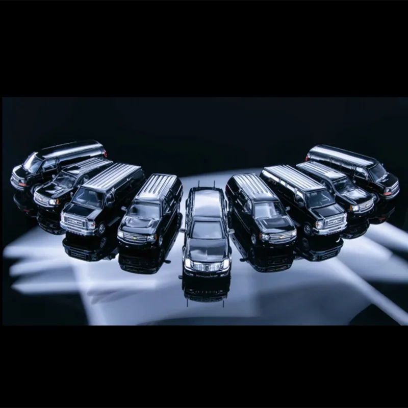 

596 1:64 Scale Presidential Fleet Suit Simulation Alloy Car Model Display Collectible Gift Toy Souvenir Decoration