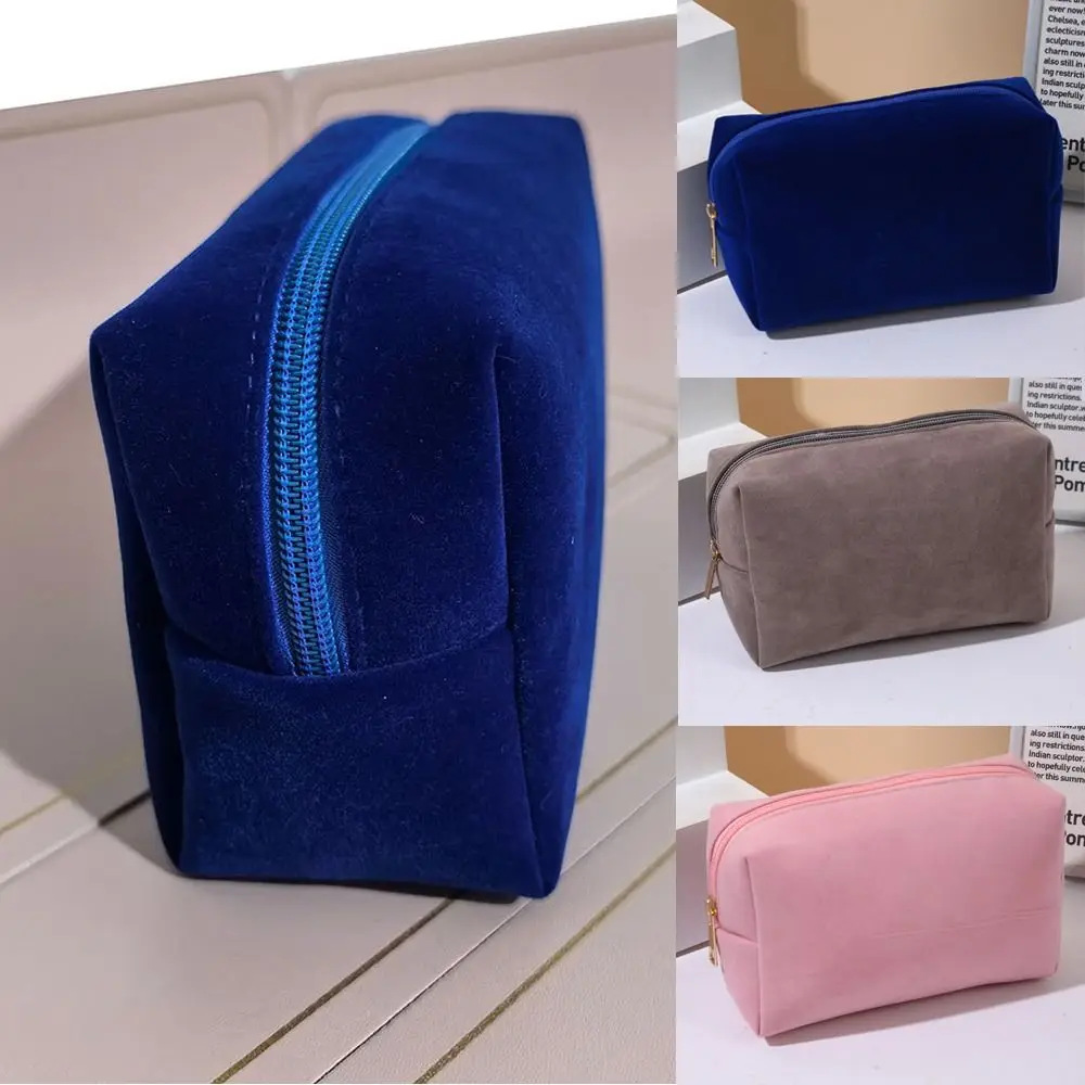 

Подарки, бархатная женская косметичка, восьмиугольная однотонная косметичка, портативный органайзер, чехол для хранения косметики