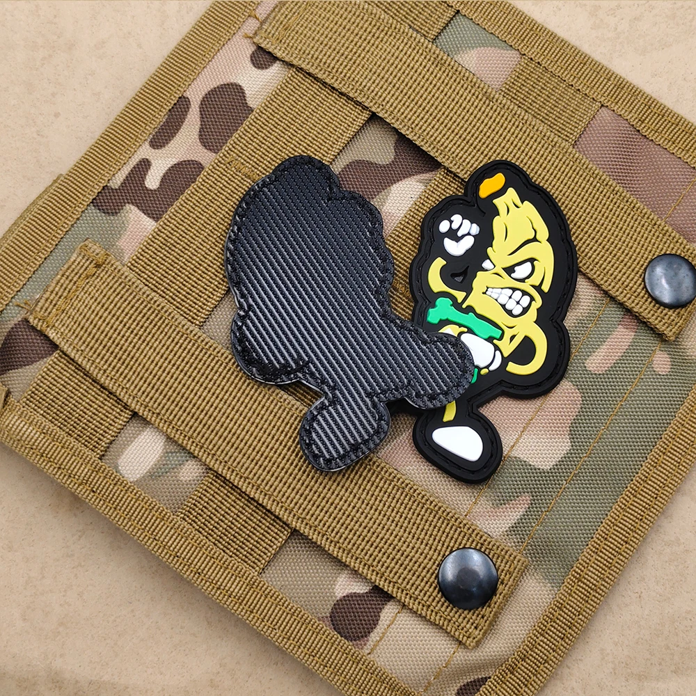 Angry Banana 3D PVC Tactical Patches 5.1.1 Series Rubber Patches With Hook For Clothing and Backpack