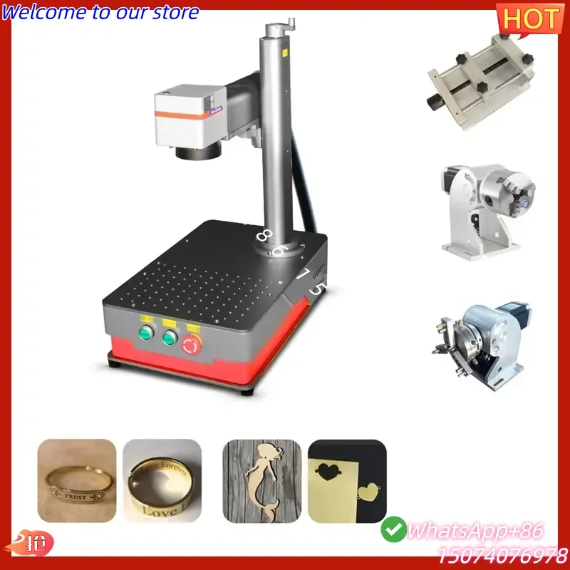 2026 20W 30W 50W 60W Desktop Fiber Marking Machine Engraver Low Price for Metal Gold Plastic Mini Portable