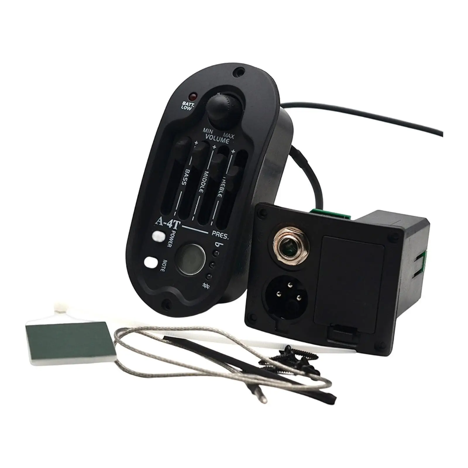 4 Band EQ Preamp Pickup Acoustic Guitar Equalizer Sound Hole Component for Playing Recording Studio