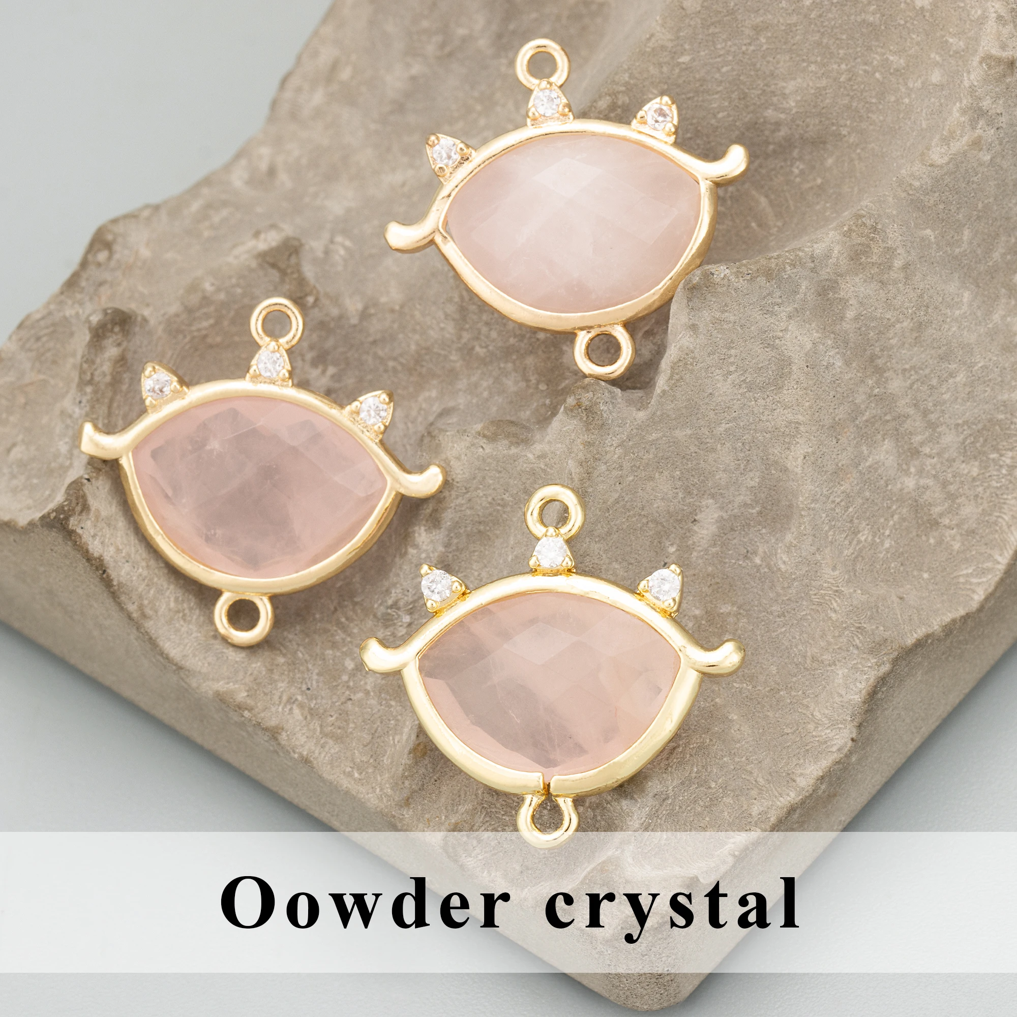 GUFEATHER MD80,jewelry accessories,18k gold plated,copper,natural stone,hand made,diy pendants,charms,jewelry making,4pcs/lot