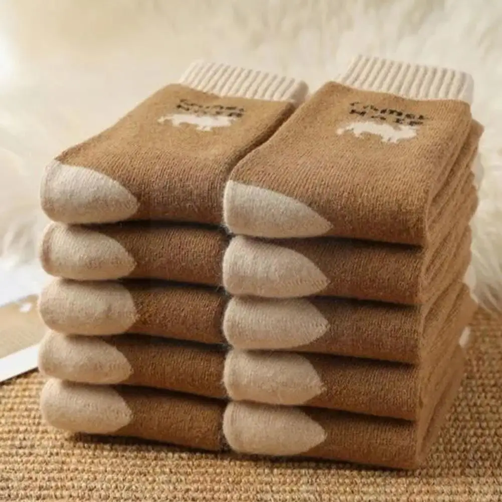 

Warm Camel Hair Socks Women's Winter Thickened Warm Terry high Hair Warm Northern quality Camel Socks I9P8