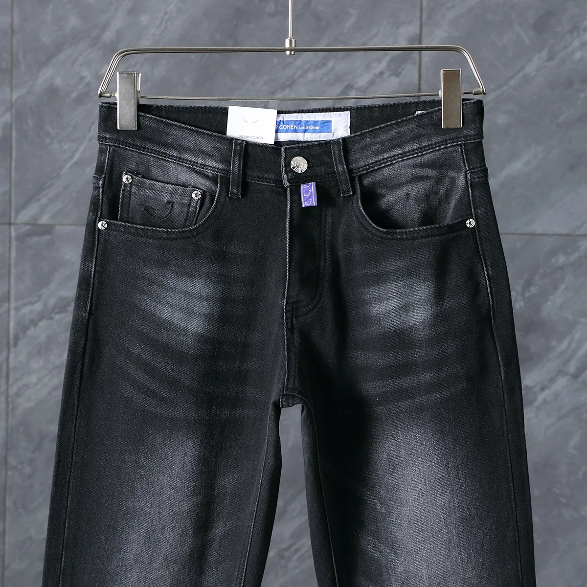 BLSK CPRT Jeans Thick Cotton Men 2027 Autumn Winter new embroidery elasticity business button quality Big size 29-40 long Pants
