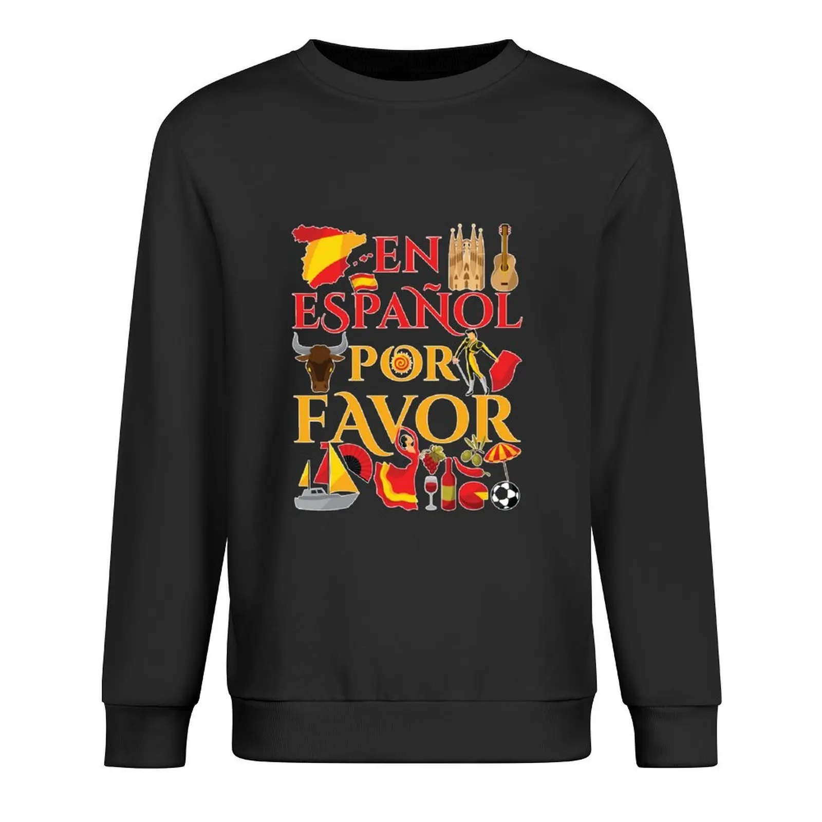 

Spanish Teacher Gifts En Espanol Por Favor Pullover tracksuits men's autumn clothes autumn clothes graphic sweatshirts