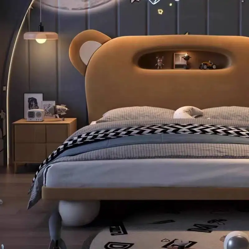 Europa decoração crianças camas de luxo simples normal design moderno crianças camas único personalizado madeira lettino per bambini móveis casa
