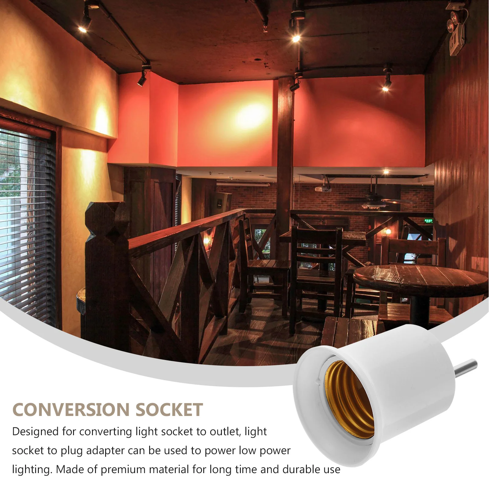 

3pcs E27/E26 Light Bulb Adapter High Grade Copper Contact Strong Conductivity Plug In Wall Socket Lamp Holder For Wall Pathway