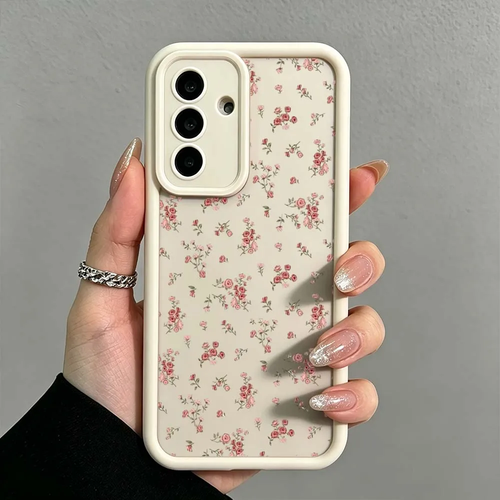 Floral Print For Samsung Galaxy A71 A57 A56 A55 A54 A53 A52s A51 A40 A17 A16 A06 Eye Ladder Phone Case Cover