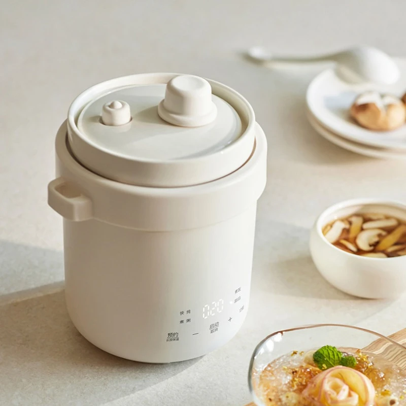 0.6L Mini Micro Pressure Stew Pot Household Electric Cooker for Soup Porridge Rice Cooking