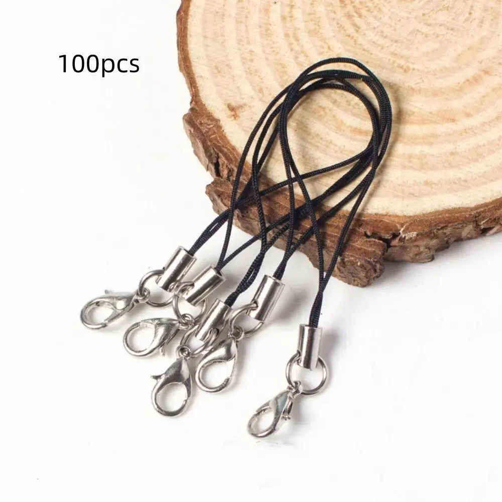 100pcs Polyester With Jump Ring Cord Making Keychain DIY Craft Pendant Handmade Materials Lanyard Rope