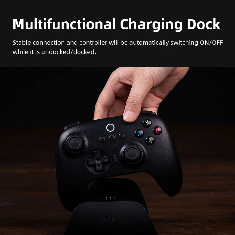 8BitDo New Ultimate 2.4G Wireless، تحديث عصا التحكم بتأثير القاعة، وحدة تحكم الألعاب للكمبيوتر الشخصي، Windows Steam Deck، Android iPhone