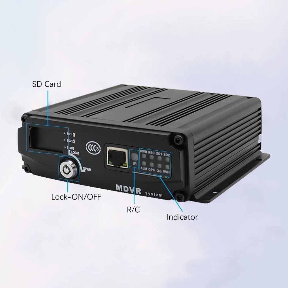 بطاقة SD مزدوجة 720p 4ch 2*128GB سيارة الصندوق الأسود الربط إنذار المدمج في 4G نظام تحديد المواقع سيارة فيديو HD تسجيل تشغيل المحمول الذكي MDVR #4