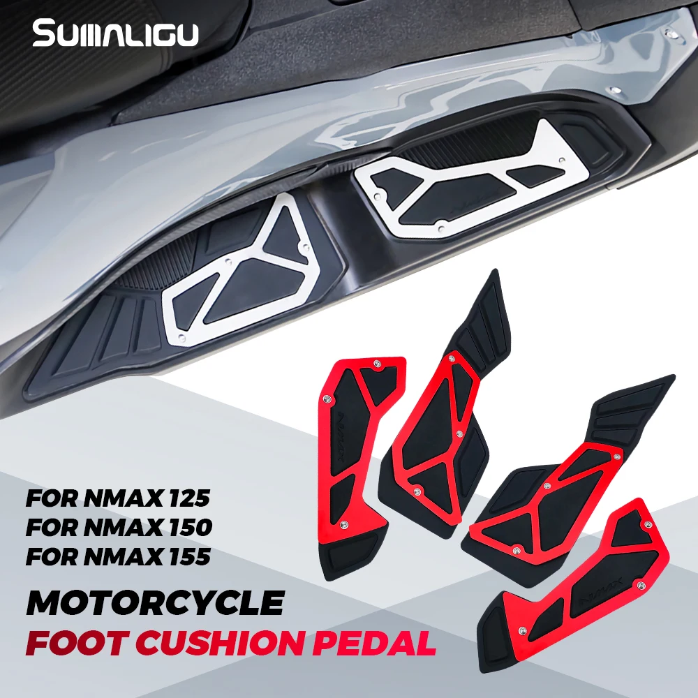 For Yamaha NMax 125 150 155 N Max NMax125 NMax150 NMax155 2021 2022 2023- Motorcycle Footrest Foot Pads Pedal Plate Pedals