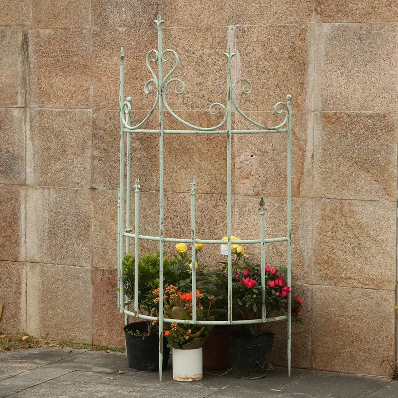 Gardening iron pergola flower stand plant clematis climbing balcony rose outdoor fence garden courtyard bracket