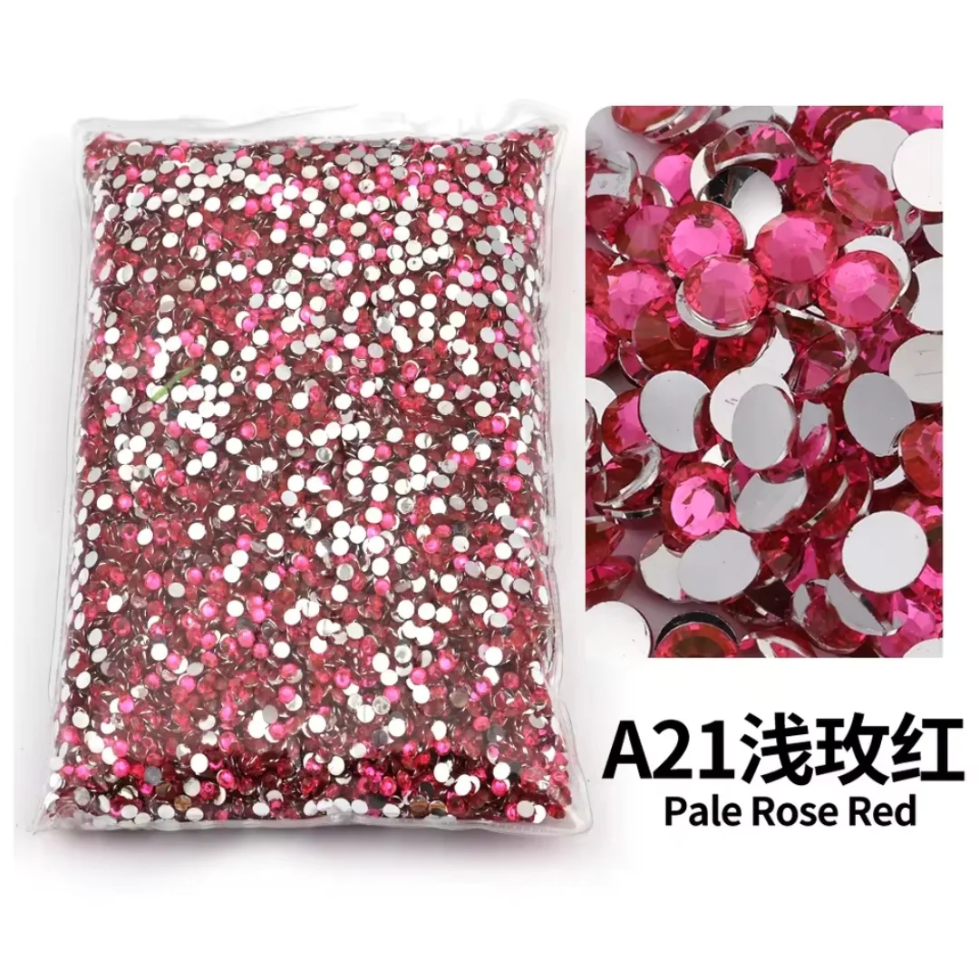 Großhandel 2-6mm Harz-Strass ohne Hitzefixierung, runde DIY-Harz-Flachboden-Kristalldiamanten für Nagelkunst-Dekorationen und Bastelarbeiten – Detail 9