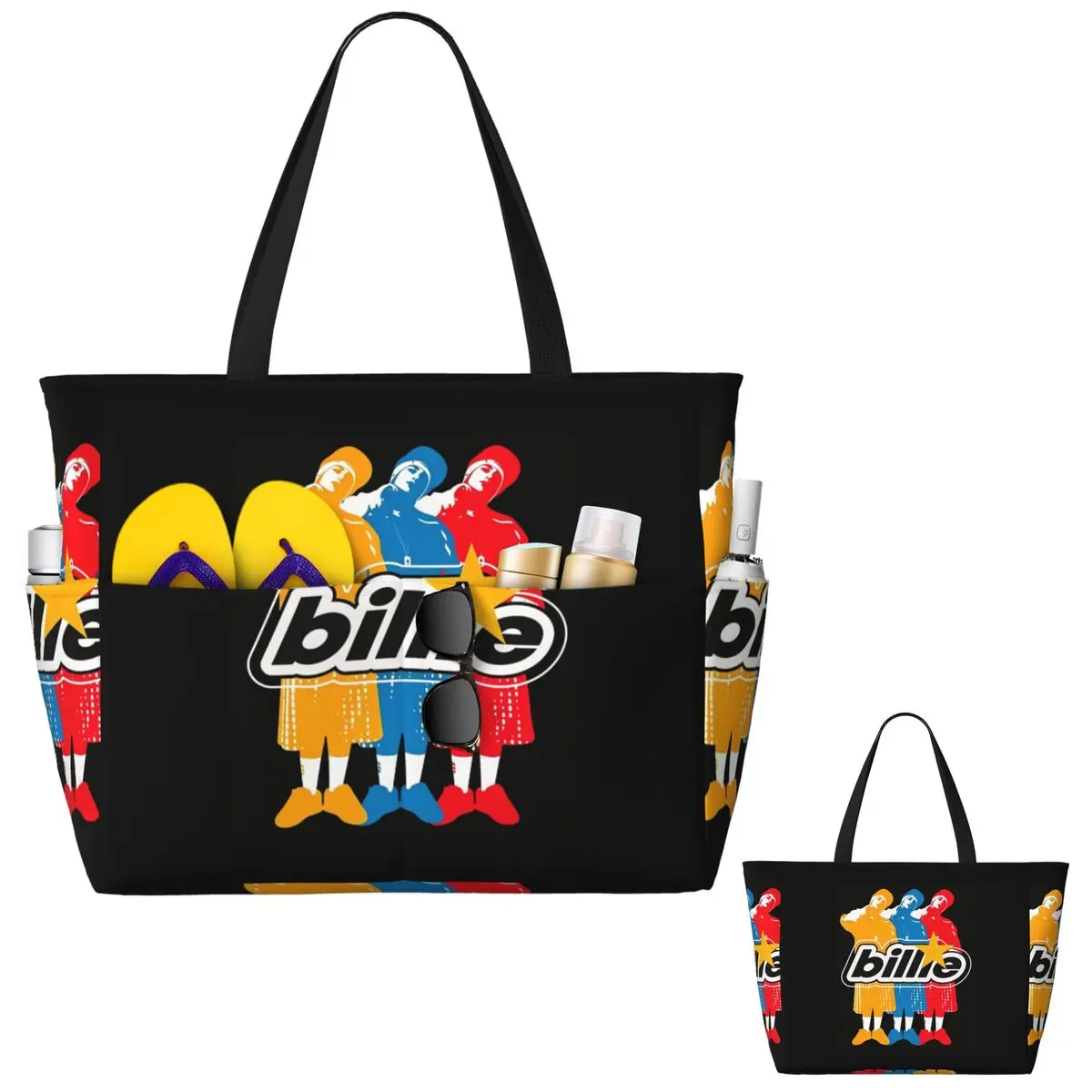 Singer Billie Eilish Same Style Beach Tote Bag Sport Gym Yoga Duffle Large Tote Bag Women Travel Bag Fitness bag