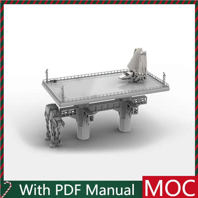 

7019 шт., хит продаж, Moc Sci-Fi посадковая платформа, модель сцены, модульный набор «сделай сам», строительные блоки, кирпичи, игрушка, подарок на день рождения, Рождество