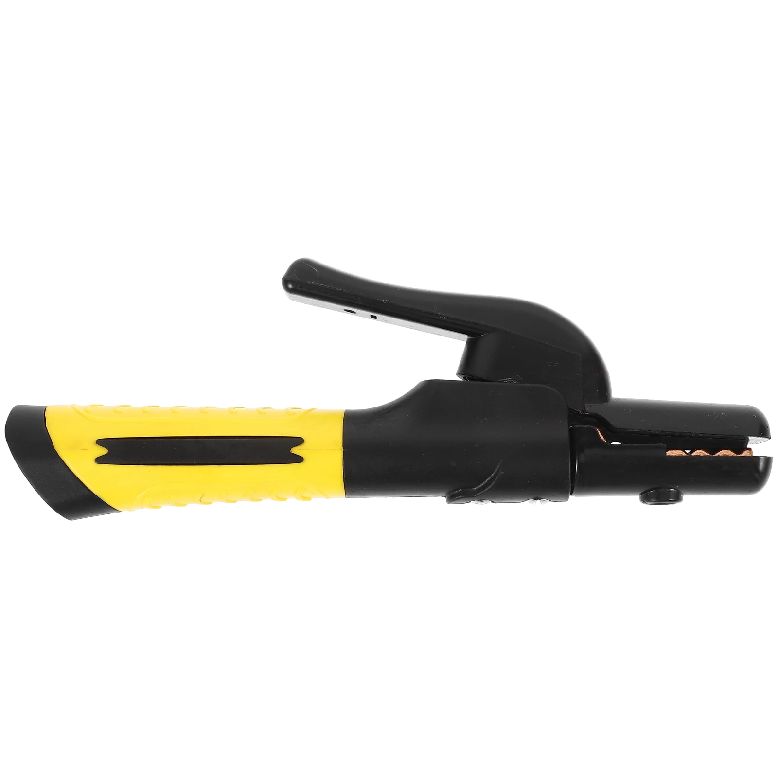 

Copper Electrode Stick Holder Welder Welding Electrode Holder Accessories Heavy Duty Jaw Pliers Yellow Stable Current Wire Tool