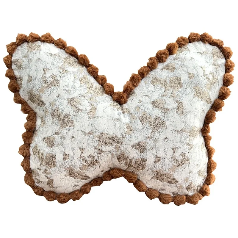 

Элегантная декоративная подушка с бабочками - ретро-жаккардовая ткань, роскошный декор для дома, для гостиной, дивана, спальни