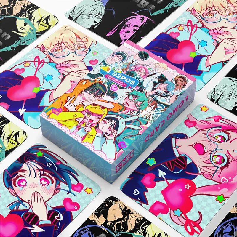 

60+32Pcs/Set Game Korean Manga Alien Stage LOMO Card Sticker Mizi Sua Ivan Till Hyuna Luka Printing Card Anime Cards