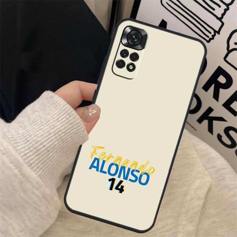 Fernando Alonso Phone Case For Xiaomi Redmi Note 12 Pro 8 9 10 11 Pro Note 12S 11S 10S 9S 9C 10C 12C Cover