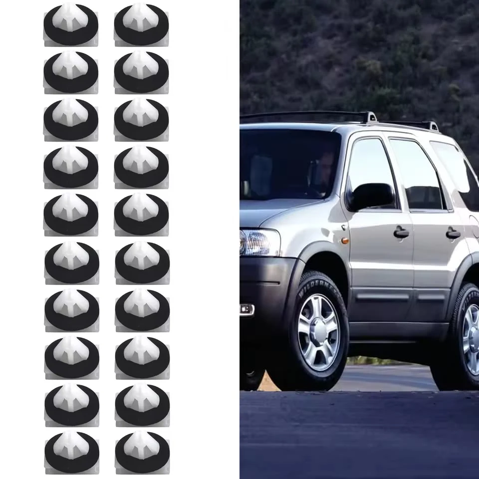 20pcs Side Skirt Sill Body Moulding Clips Cover Trim For Ford Kuga Fiesta Edge Car Rivet Clips With Sealer