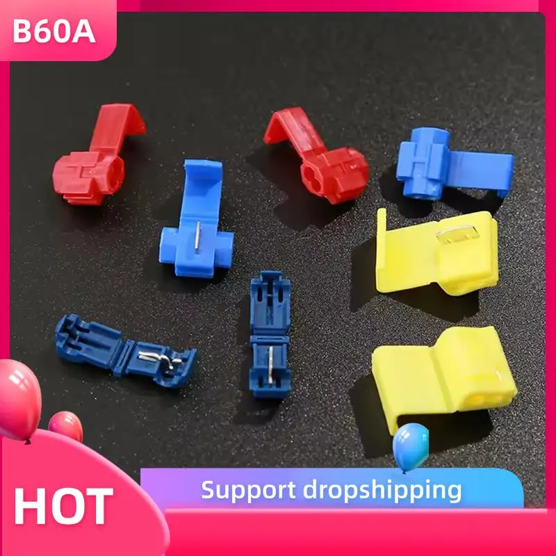 

B60A Lock Electric Wire Cable Connectors Quick Splice Terminals Crimp Non Destructive For Wire Car Boat Motorcycle 65Pcs