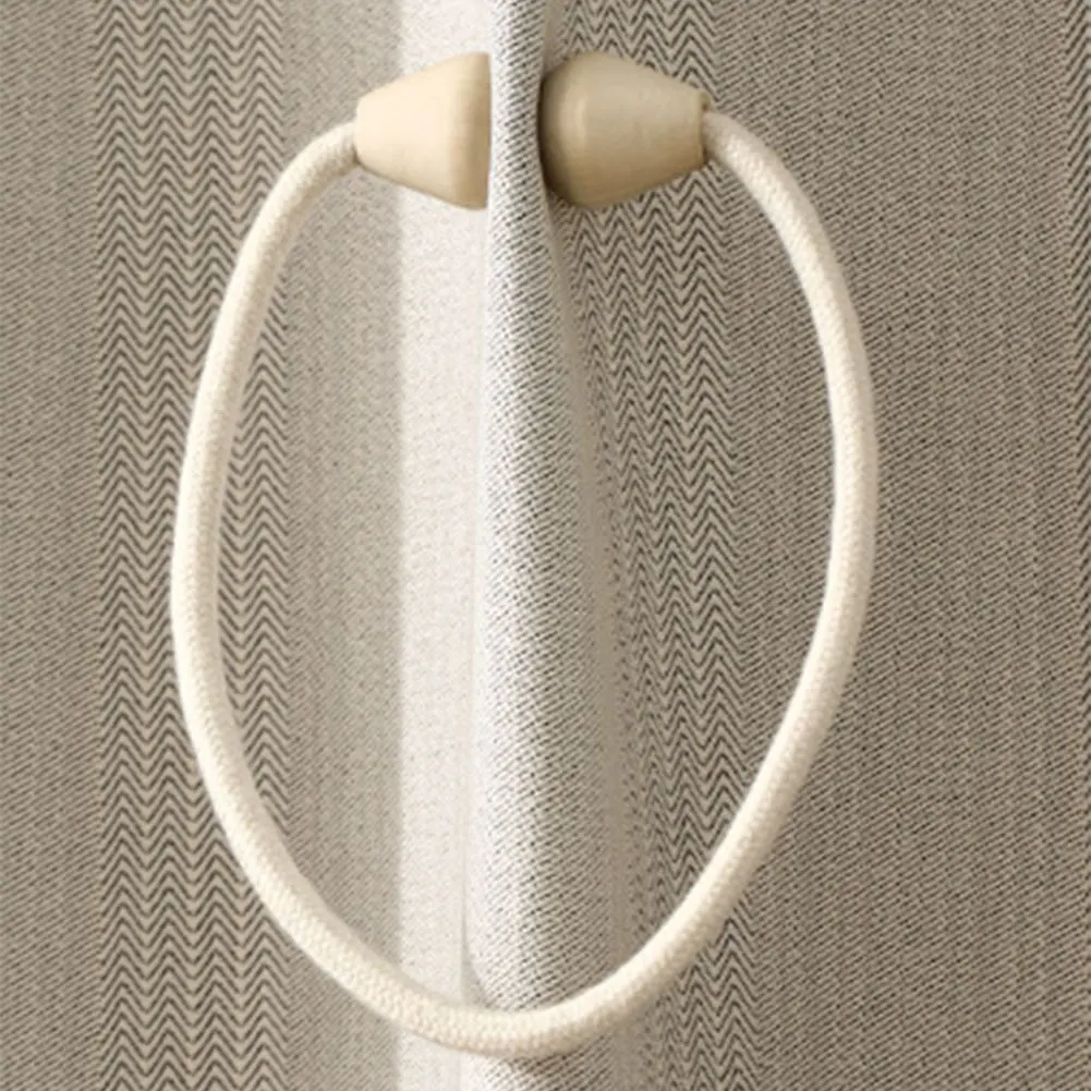 Curtain Tiebacks 50cm Adjustable Magnetic Closure Nordic Style No Drill Needed for Cotton Polyester Curtains For Home Decor Use