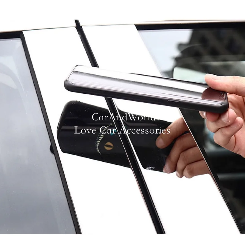 Stainless Steel Car Center Pillar Protector Body Door B/C Column Strips Trims Car Accessories For Mitsubishi Outlander 2013-2025