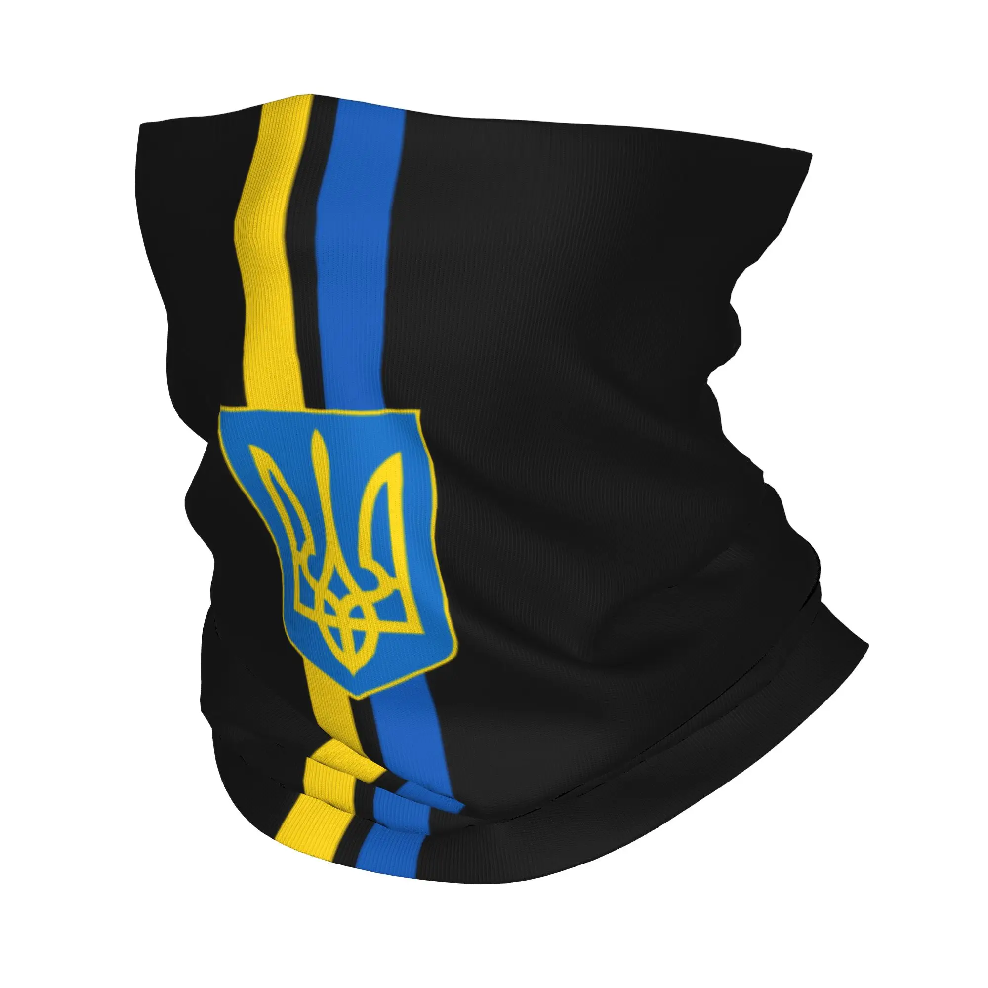 

Coat Of Arms Ukraine Flag Bandana Winter Neck Warmer Women Windproof Wrap Face Scarf for Ski Ukrainian Trident Gaiter Headband