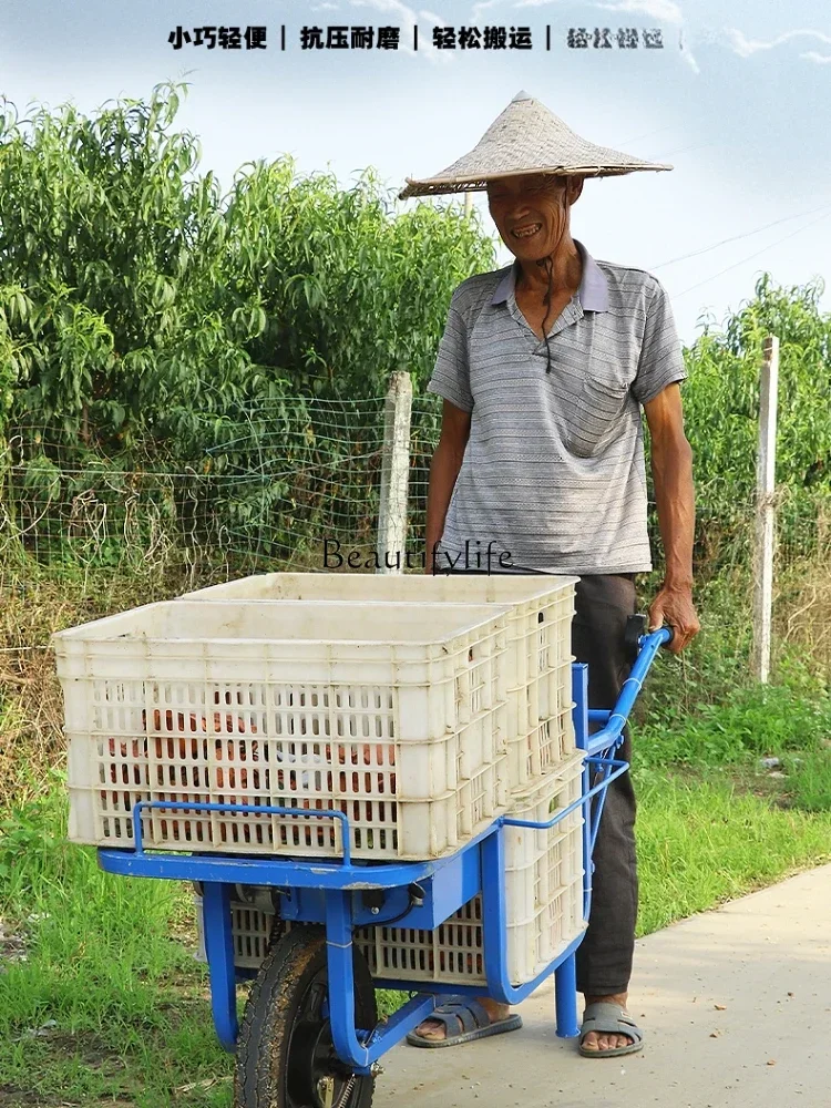 Agricultural Electric Hand Push Unicycle Orchard Handling Small Lithium Battery 24V Trolley