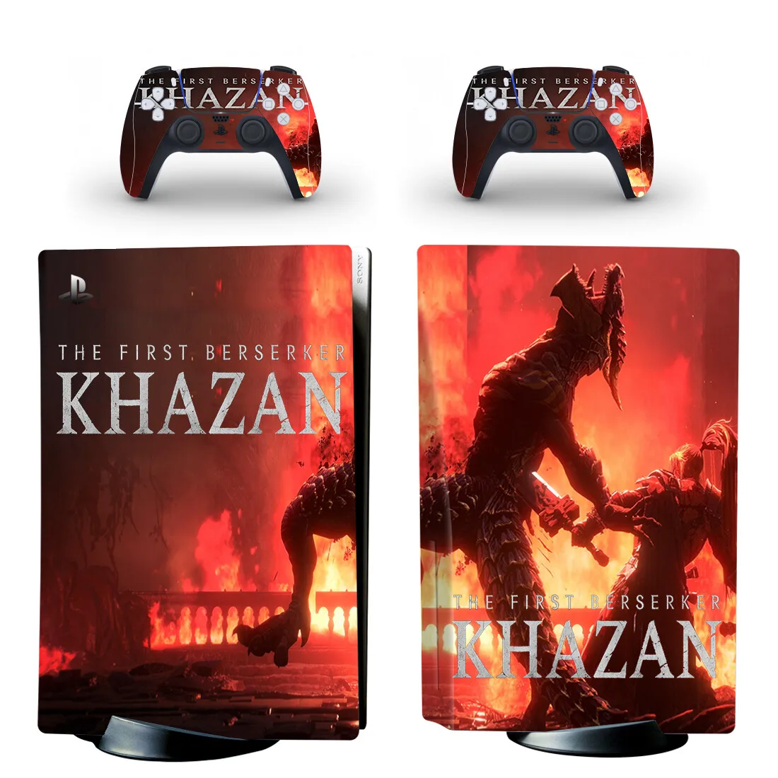 أول Berserker Khazan PS5 القرص الجلد ملصق حامي غطاء لاصق لامع وحدة التحكم PS5 القرص الجلد ملصق الفينيل