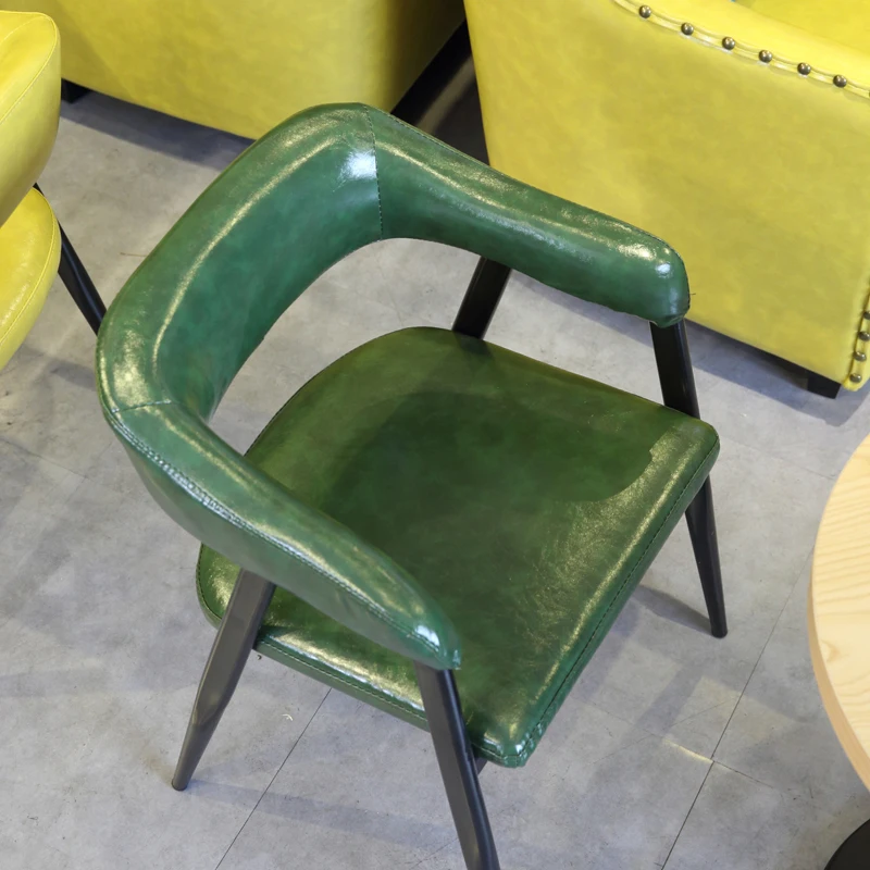 

Colorful Luxury Modern Minimalist Home Furniture Living Room PU Leather Dining Chair with Metal Legs for Hotel Restaurant