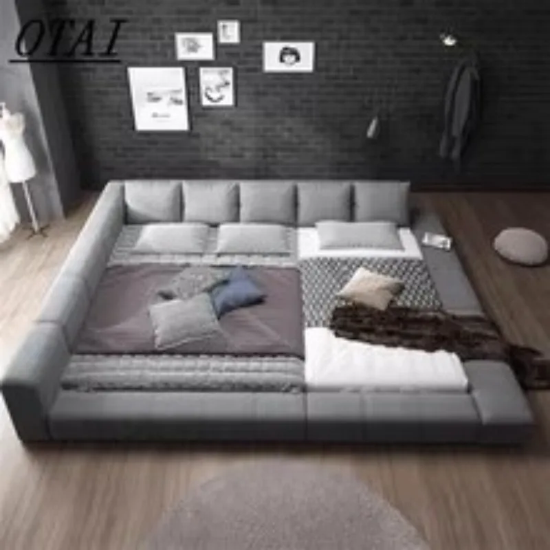 

Floor Design Bed Accent Chinese Style Wooden Aesthetic Designer Creative Space Saving Vintage Bed Sleeping Cama Room Decorations