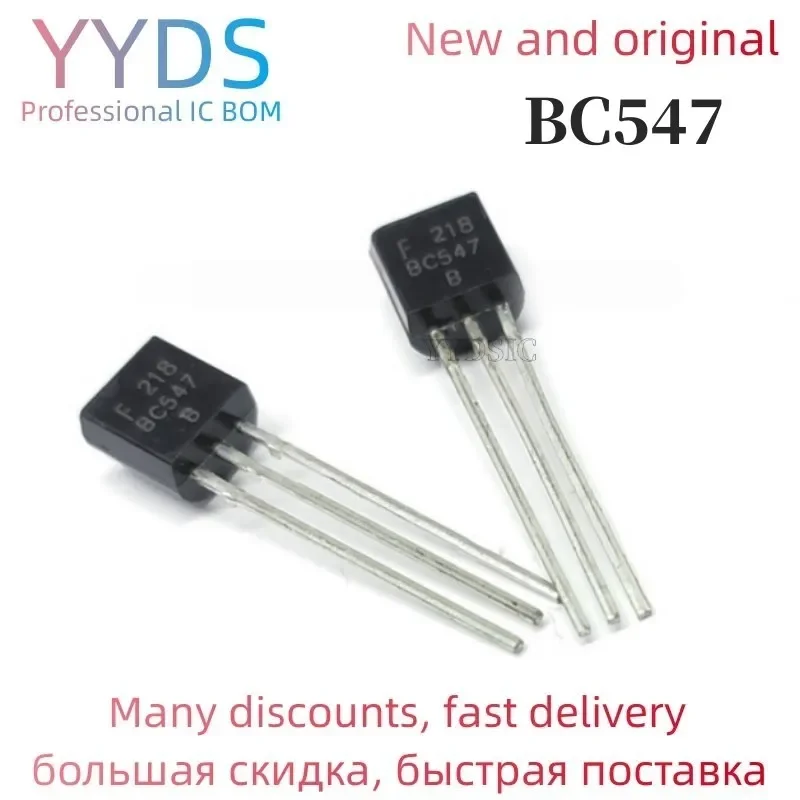 100PCS/LOT  BC547C TO-92 BC547 TO92 547C new triode transistor