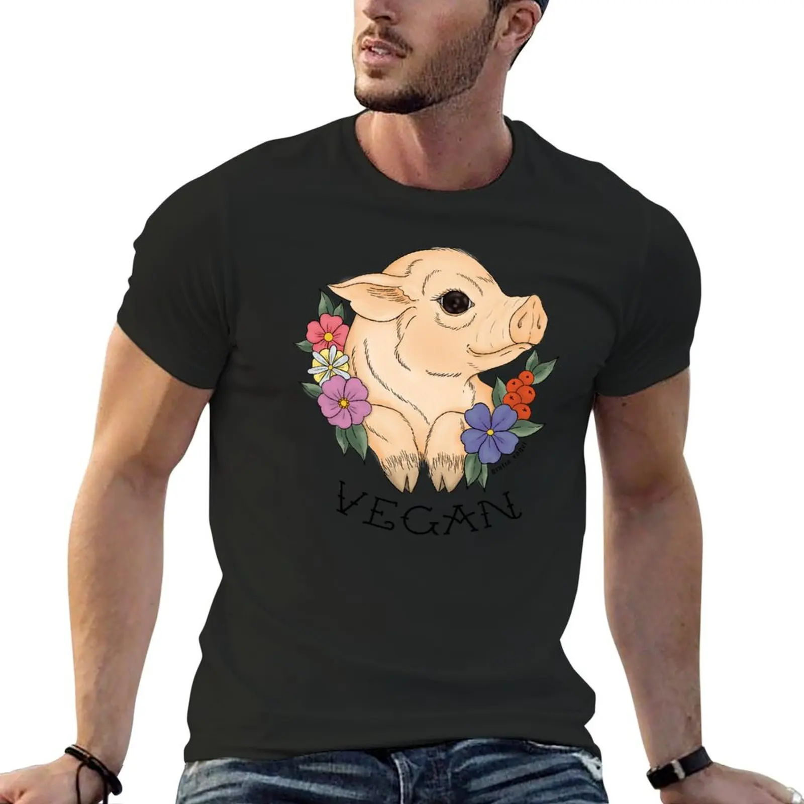 Vegan Piggy! T-Shirt essential t shirt aesthetic clothes baggy shirts graphic t shirts graphic shirts men